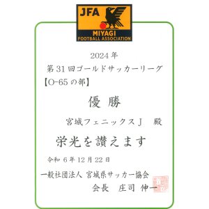 O-65 J ゴールドリーグ優勝